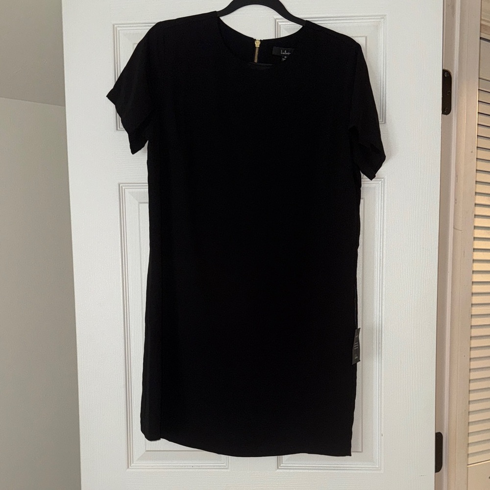 Lulus Elegant Black Short Sleeve Dress